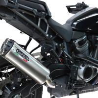 GPR escape compatible con Harley Davidson Pan America 1250 2020-2024, Hyper Dual Black Titanium, Escape legal, homologado, silenciador con db killer desmontable y tubo de conexión específico 