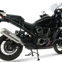 GPR escape compatible con Harley Davidson Pan America 1250 2020-2024, Satinox , Escape legal, homologado, silenciador con db killer desmontable y tubo de conexión específico 