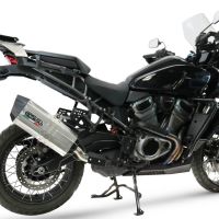 GPR escape compatible con Harley Davidson Pan America 1250 2020-2024, Hyper Sonic Titanium, Escape legal, homologado, silenciador con db killer desmontable y tubo de conexión específico 