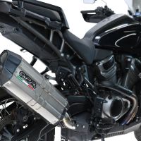 GPR escape compatible con Harley Davidson Pan America 1250 2020-2024, Hyper Sonic Titanium, Escape legal, homologado, silenciador con db killer desmontable y tubo de conexión específico 