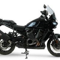 GPR escape compatible con Harley Davidson Pan America 1250 2020-2024, Hyper Sonic Black Titanium, Escape legal, homologado, silenciador con db killer desmontable y tubo de conexión específico 