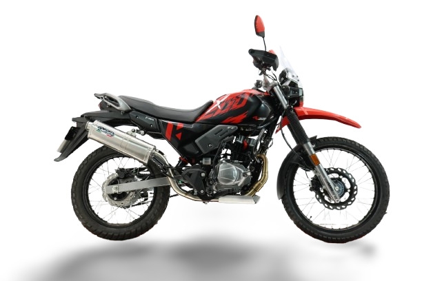GPR escape compatible con Hero Xpulse 200 4V 2025-2026, Trioval, Escape completo homologado y legal, incluido db killer extraíble 