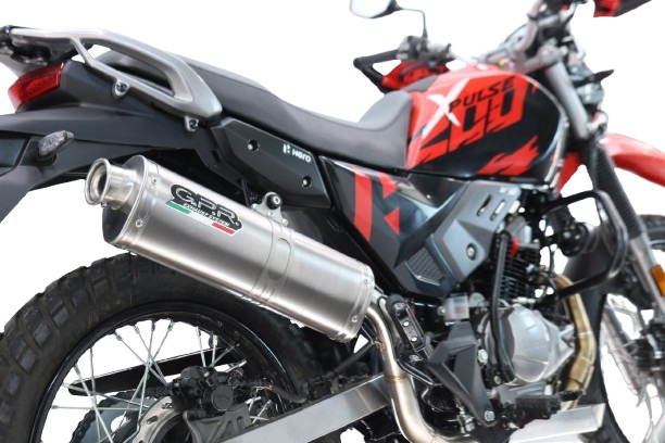 GPR escape compatible con Hero Xpulse 200 4V 2025-2026, Trioval, Escape completo homologado y legal, incluido db killer extraíble 