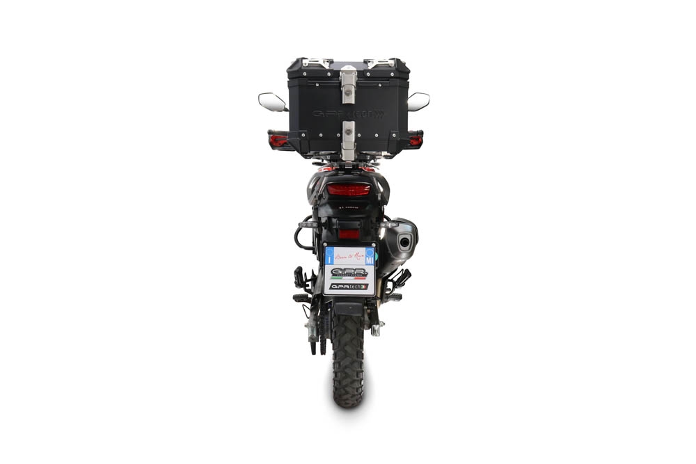 Baúl GPR TECH compatible con  Hero Xpulse 200 BS6 4V 2021/2024 E5 Baúl Alpi-Tech en aluminio, color negro con placa específica incluida Capacidad Litros 26