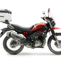 Baúl GPR TECH compatible con  Hero Xpulse 200 4V 2025/2026 E5 plus Baúl Alpi-Tech en aluminio color plata con placa específica incluida Capacidad Litros 35