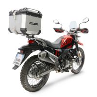 Baúl GPR TECH compatible con  Hero Xpulse 200 BS6 4V 2021/2024 E5 Baúl Alpi-Tech en aluminio color plata con placa específica incluida Capacidad Litros 35