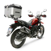 Baúl GPR TECH compatible con  Hero Xpulse 200 BS6 4V 2021/2024 E5 Baúl Alpi-Tech en aluminio color plata con placa específica incluida Capacidad Litros 35