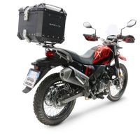Baúl GPR TECH compatible con  Hero Xpulse 200 BS6 4V 2021/2024 E5 Baúl Alpi-Tech en aluminio, color negro con placa específica incluida Capacidad Litros 35