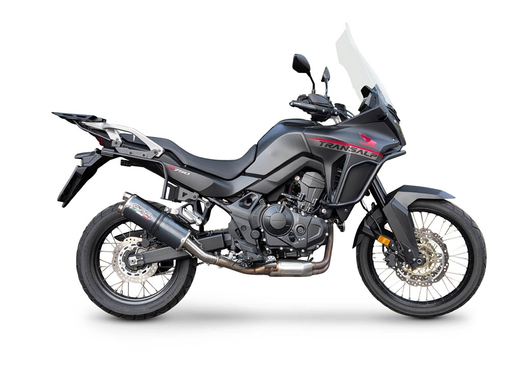 Escape compatible con Honda XL750 TRANSALP 750 2024-2025, Dual Poppy, Escape legal, homologado, silenciador con db killer desmontable y tubo de conexión específico 