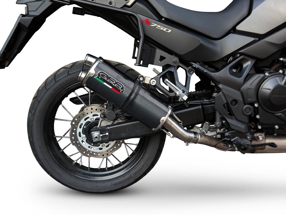 Escape compatible con Honda XL750 TRANSALP 750 2024-2025, Dual Poppy, Escape legal, homologado, silenciador con db killer desmontable y tubo de conexión específico 