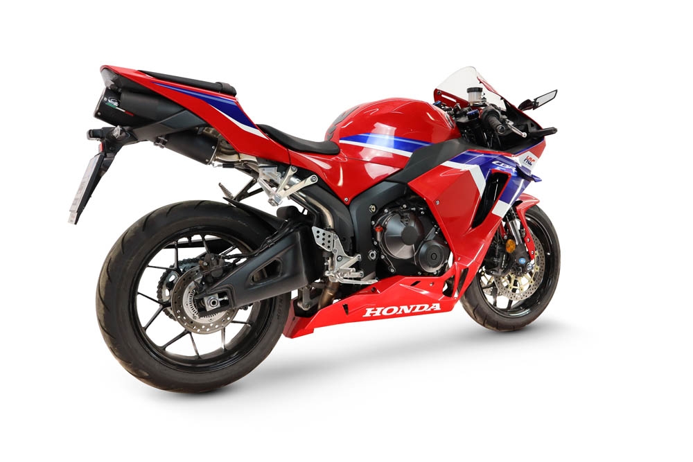 GPR escape compatible con Honda Cbr 600 Rr  2024-2026, M3 Black Titanium, Escape homologado, legal, con db killer extraíble, tubo de conexión y catalizador 