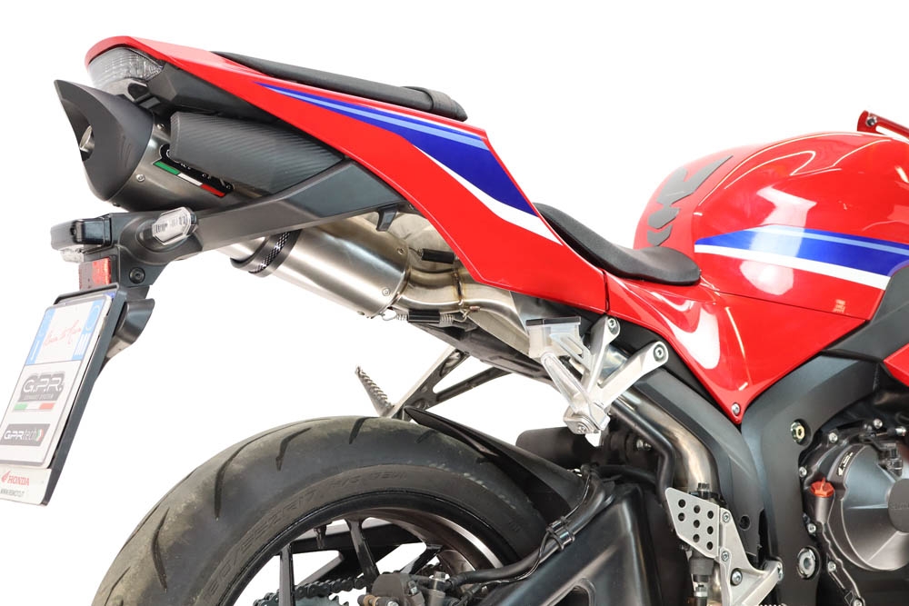GPR escape compatible con Honda Cbr 600 Rr  2024-2026, Tiburon Titanium, Escape completo racing, incluyendo colector y db killer desmontable, sin homologación 