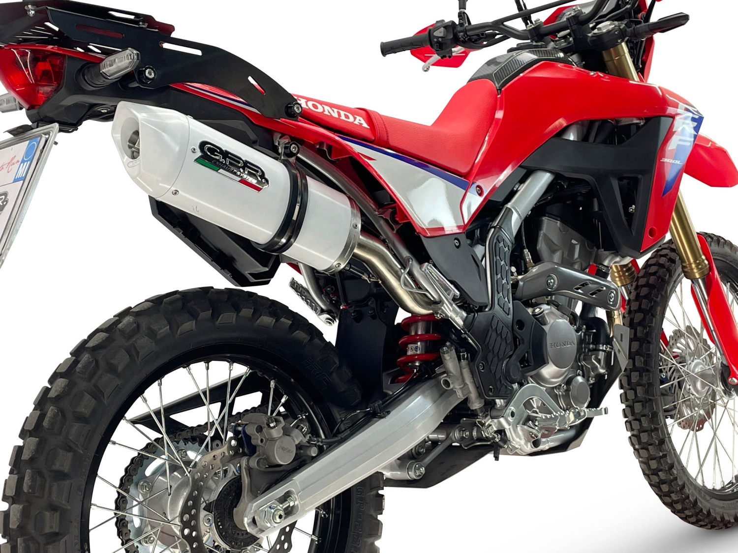 GPR escape compatible con Honda Crf 300 L - Rally 2025-2026, Albus Evo4, Escape homologado, legal, con db killer extraíble, tubo de conexión y catalizador 