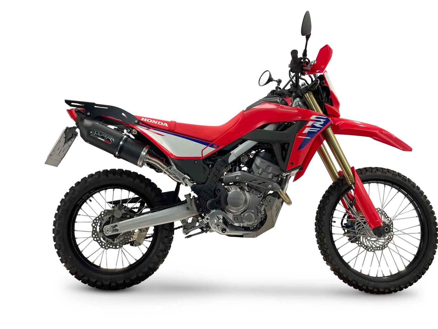 GPR escape compatible con Honda Crf 300 L - Rally 2025-2026, Furore Nero, Escape racing, silenciador con db killer y tubos de conexión 