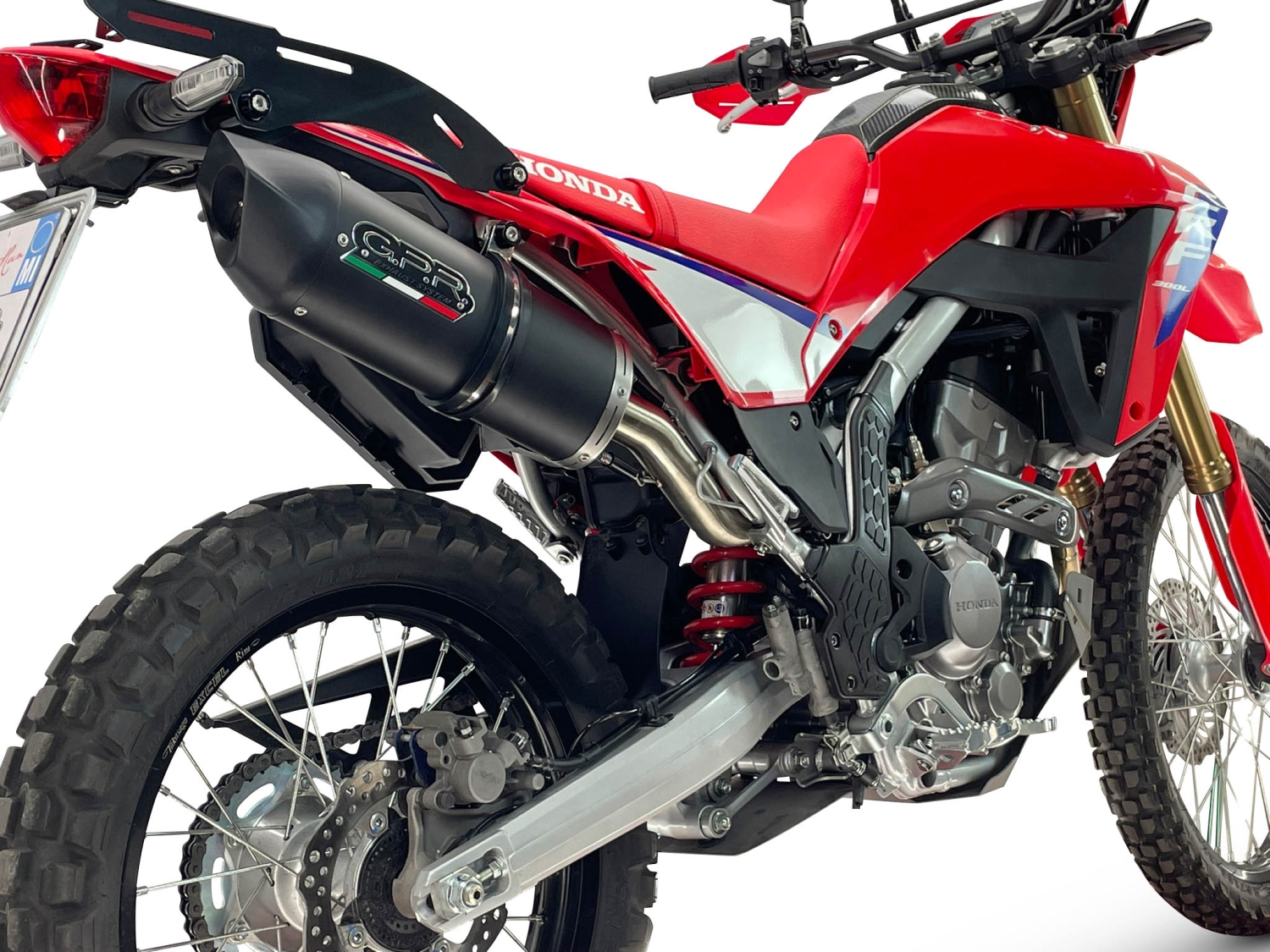 GPR escape compatible con Honda Crf 300 L - Rally 2025-2026, Furore Nero, Escape racing, silenciador con db killer y tubos de conexión 