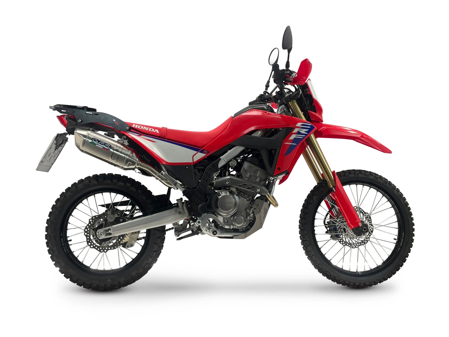 GPR escape compatible con Honda Crf 300 L - Rally 2025-2026, Furore-X Inox, Escape racing, silenciador con db killer y tubos de conexión 
