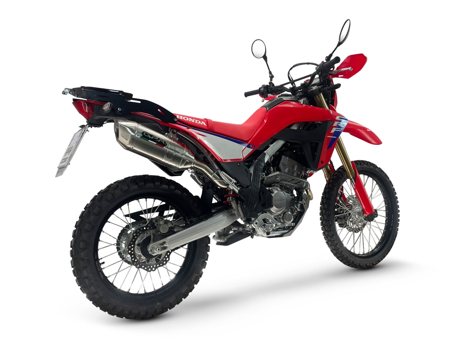 GPR escape compatible con Honda Crf 300 L - Rally 2025-2026, Furore-X Inox, Escape racing, silenciador con db killer y tubos de conexión 