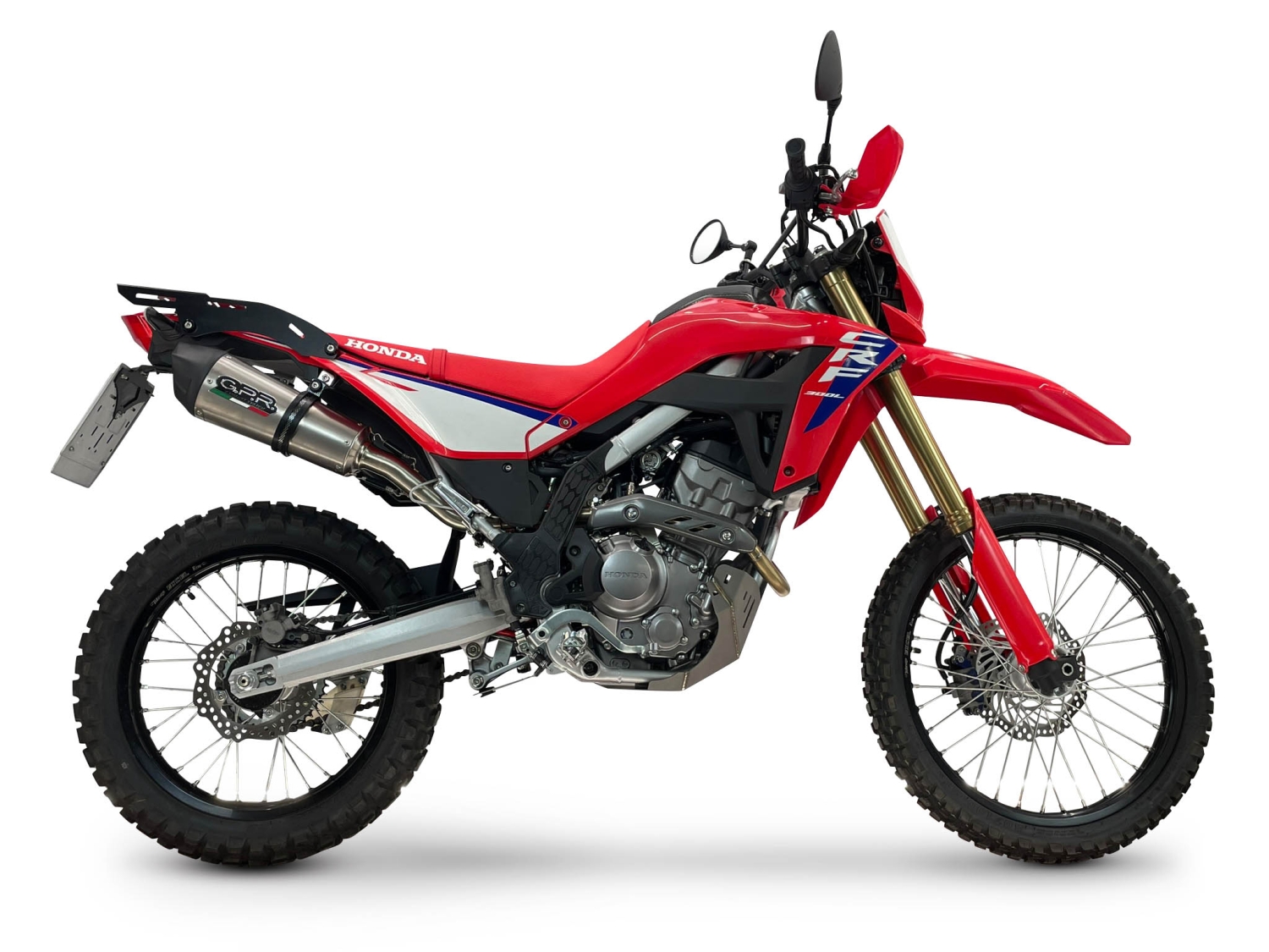 GPR escape compatible con Honda Crf 300 L - Rally 2021-2024, New Grand Prix Evo Titanium, Escape legal, homologado, silenciador con catalizador, db killer desmontable y tubo de conexión específico 