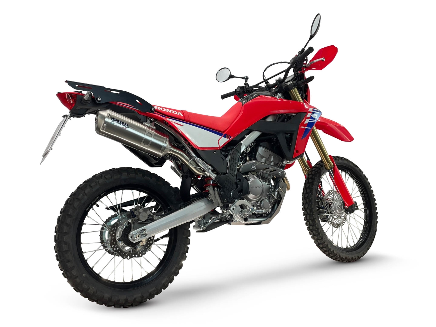 GPR escape compatible con Honda Crf 300 L - Rally 2021-2024, Satinox , Escape racing, silencioso con tubo de conexión 