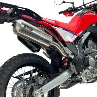 GPR escape compatible con Honda Crf 300 L - Rally 2021-2024, Satinox , Escape racing, silencioso con tubo de conexión 