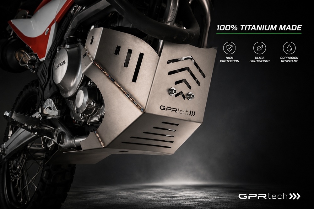 GPR TECH compatible con  Honda Crf 300 L / Rally 2025/2026 e5 plus Protección del motor en titanio 