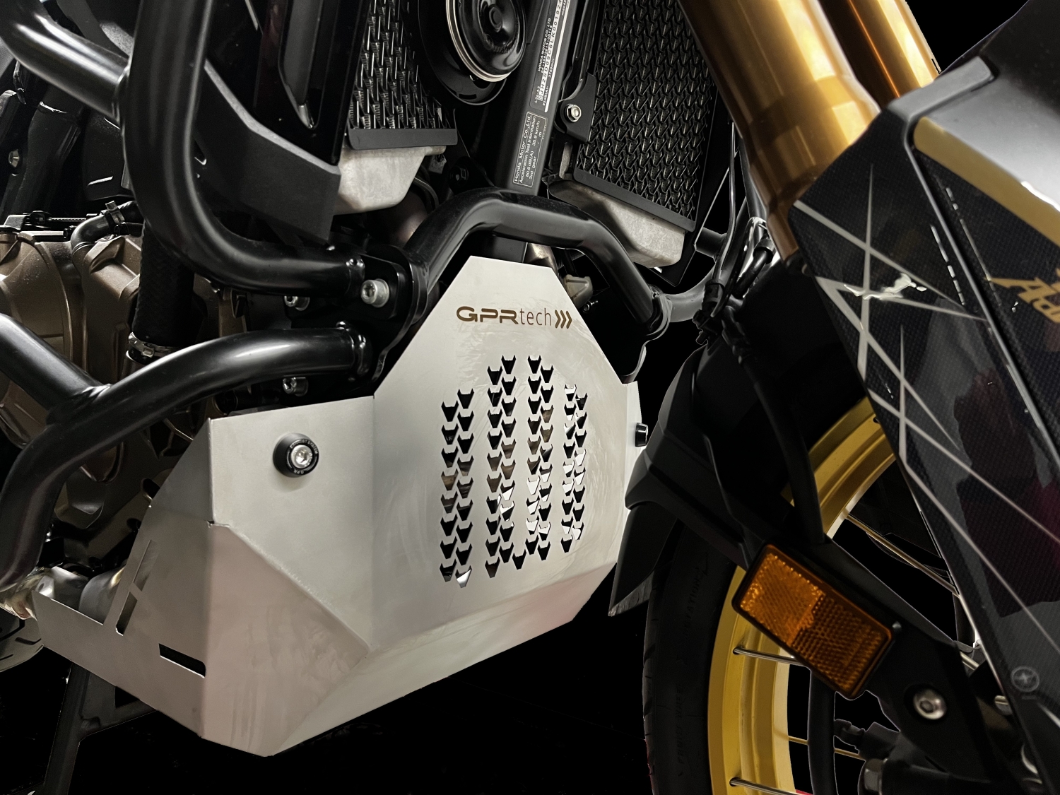 GPR TECH compatible con  Honda Crf 1100 L Africa Twin Adventure Sport 2020/2023 e5 Protección del motor en titanio 