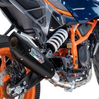 Escape compatible con Husqvarna Svartpilen 250 2024-2025, GP-Revo Black Titanium, Escape legal, homologado, silenciador con db killer desmontable y tubo de conexión específico 