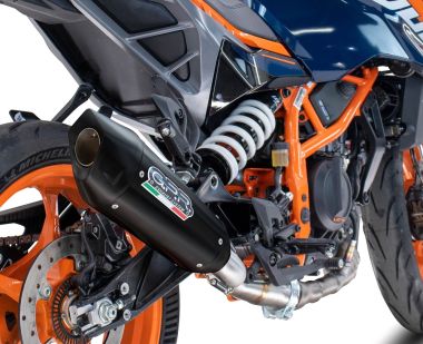 Escape compatible con Husqvarna Vitpilen 401 2024-2025, GP-Revo Black Titanium, Escape legal, homologado, silenciador con db killer desmontable y tubo de conexión específico 