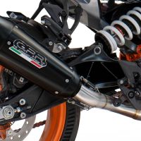 Escape compatible con Husqvarna Svartpilen 250 2024-2025, GP-Revo Black Titanium, Escape legal, homologado, silenciador con db killer desmontable y tubo de conexión específico 