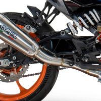 Escape compatible con Husqvarna Vitpilen 125 2024-2025, GP-Revo Titanium, Escape legal, homologado, silenciador con db killer desmontable y tubo de conexión específico 