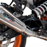 Escape compatible con Husqvarna Vitpilen 125 2024-2025, GP-Revo Titanium, Escape legal, homologado, silenciador con db killer desmontable y tubo de conexión específico 