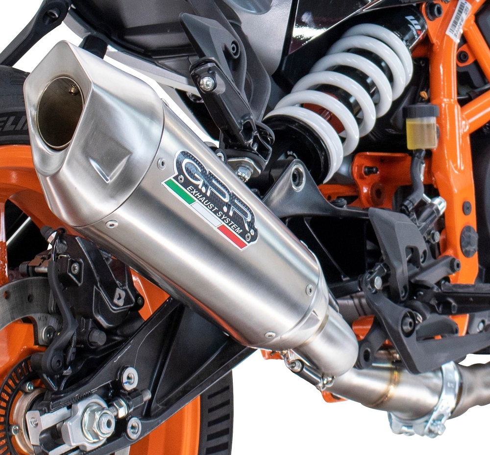 Escape compatible con Husqvarna Vitpilen 125 2024-2025, GP-Revo Titanium, Escape legal, homologado, silenciador con db killer desmontable y tubo de conexión específico 