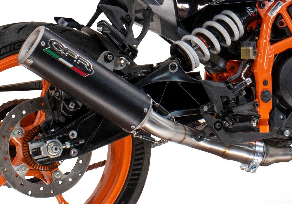 Escape compatible con Husqvarna Vitpilen 401 2024-2025, M3 Black Titanium, Escape legal, homologado, silenciador con db killer desmontable y tubo de conexión específico 