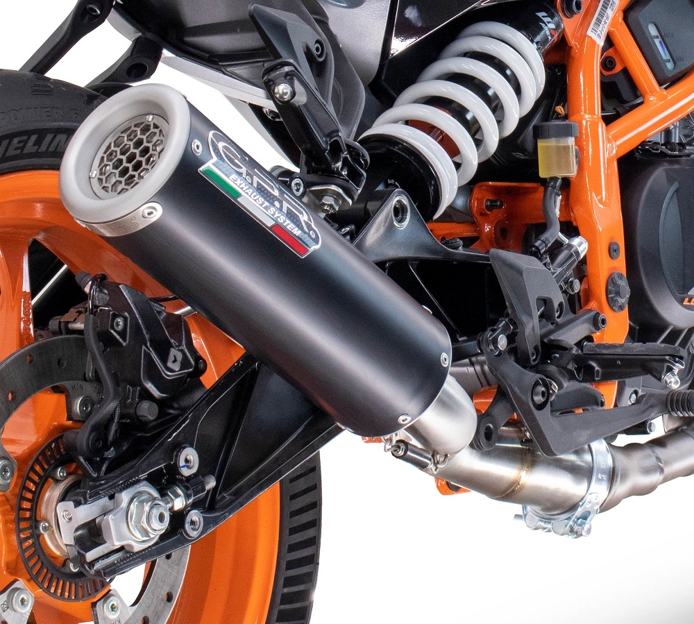 Escape compatible con Husqvarna Vitpilen 401 2024-2025, M3 Black Titanium, Escape legal, homologado, silenciador con db killer desmontable y tubo de conexión específico 