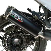 GPR escape compatible con Harley Davidson Pan America 1250 2020-2024, Hyper Dual Black Titanium, Escape legal, homologado, silenciador con db killer desmontable y tubo de conexión específico 