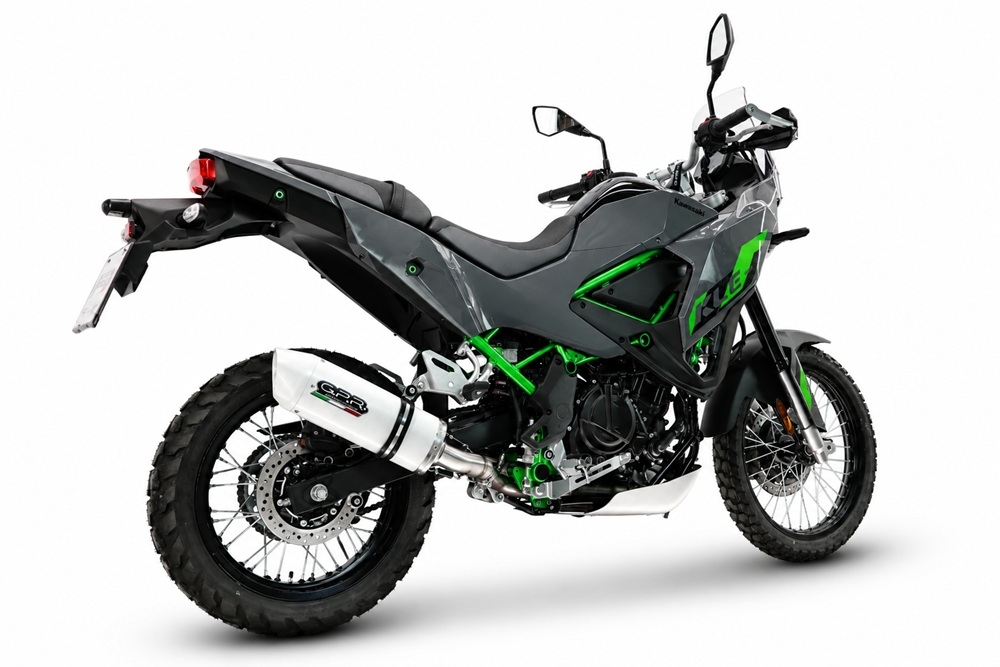 GPR escape compatible con Kawasaki KLE 500 2026-2027, Albus Ceramic, Escape legal, homologado, silenciador con db killer desmontable y tubo de conexión específico 