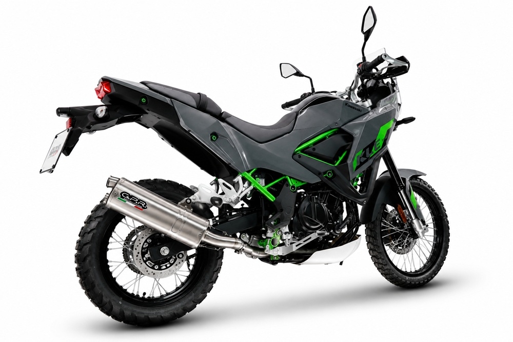GPR escape compatible con Kawasaki KLE 500 2026-2027, Dual Inox, Escape racing, silencioso con tubo de conexión 
