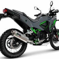 GPR escape compatible con Kawasaki KLE 500 2026-2027, Dune Triovale Titanio, Escape legal, homologado, silenciador con db killer desmontable y tubo de conexión específico 