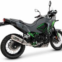 GPR escape compatible con Kawasaki KLE 500 2026-2027, PENTA ADVENTURE FULL TITANIUM, Escape legal, homologado, silenciador con db killer desmontable y tubo de conexión específico 