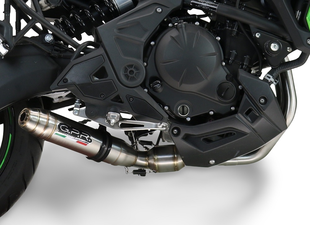 Escape compatible con Kawasaki Versys 650 2023-2025, Deeptone Inox, Escape racing, linea completa, suministrado con colector especifico, articulo sin homologacion 