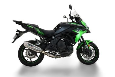 Escape compatible con Kawasaki Versys 650 2023-2025, Furore-X Acciaio Inox, Silenciador homologado para ruido, escape completo con catalizador y db killer 