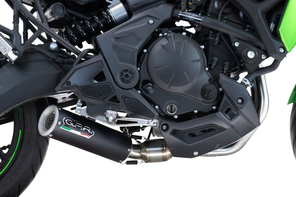 Escape compatible con Kawasaki Ninja 650 2023-2025, M3 Black Titanium, Escape completo racing, incluyendo colector y db killer desmontable, sin homologación 