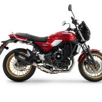 GPR escape compatible con  Kawasaki Z 650 RS 2024-2025, GP-Revo Black Titanium, Silenciador homologado para ruido, escape completo con catalizador y db killer 