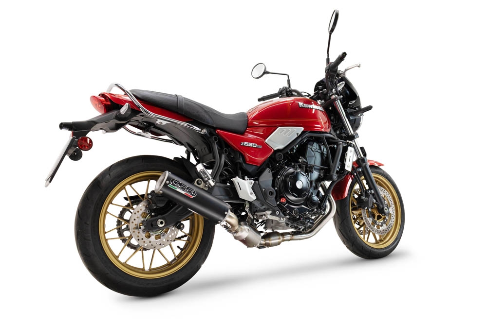 GPR escape compatible con  Kawasaki Z 650 RS 2024-2025, M3 Black Titanium, Silenciador homologado para ruido, escape completo con catalizador y db killer 