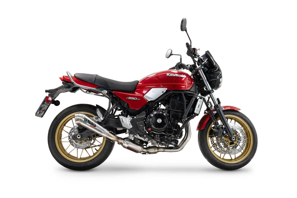 GPR escape compatible con  Kawasaki Z 650 RS 2024-2025, Powercone Evo, Silenciador homologado para ruido, escape completo con catalizador y db killer 