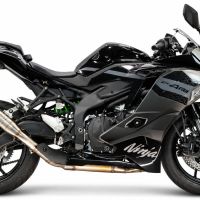 GPR escape compatible con Kawasaki Ninja ZX-4R 2023-2026, Deeptone Inox, Escape legal, homologado, silenciador con db killer desmontable y tubo de conexión específico 