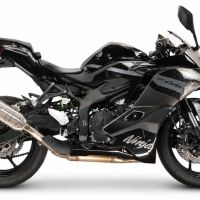 GPR escape compatible con Kawasaki Ninja ZX-4R 2023-2026, Furore-X Acciaio Inox, Escape legal, homologado, silenciador con db killer desmontable y tubo de conexión específico 