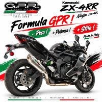 GPR escape compatible con Kawasaki Ninja ZX-4R 2023-2026, GP-Revo Titanium, Escape legal, homologado, silenciador con db killer desmontable y tubo de conexión específico 