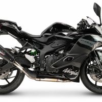 GPR escape compatible con Kawasaki Ninja ZX-4R 2023-2026, GP-Revo Black Titanium, Escape legal, homologado, silenciador con db killer desmontable y tubo de conexión específico 