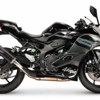 GPR escape compatible con Kawasaki Ninja ZX-4R 2023-2026, RP-M3 Black Titanium, Escape legal, homologado, silenciador con db killer desmontable y tubo de conexión específico 